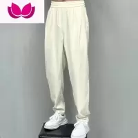 七斓垂感冰丝九分休闲裤男新款直筒宽松小脚阔腿裤痞帅潮牌运动裤
