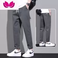 七斓男士休闲裤夏季薄款2023新款简约直筒宽松九分裤子男生小西裤百搭