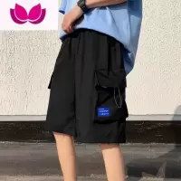 七斓工装短裤男夏季外穿胖子宽松潮加肥加大运动五分裤大码男装300斤