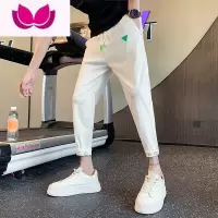 七斓裤子潮牌男2023新款痞帅网红休闲九分裤韩版潮流修身小脚裤