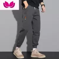 七斓款工装裤子男士休闲长裤潮牌宽松夏季薄款潮流男生九分束脚裤