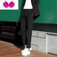 七斓裤子男九分裤潮流百搭坠感西装裤直筒宽松休闲西裤男士长裤