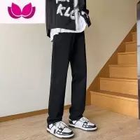 七斓美式复古vibe牛仔裤男春季痞帅高级感浅蓝色修身窄版直筒休闲裤子