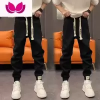 七斓网红同款纯色束脚哈伦裤潮男百搭情侣运动休闲裤青年宽松韩版卫裤