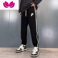 七斓运动裤子男2023新款潮牌束脚卫裤男生工装青少年休闲裤男款