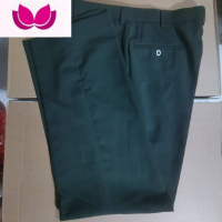 七斓男女夏常服单裤新式松枝绿夏裤橄榄绿夏季速干薄直筒裤带屁兜