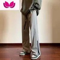七斓防水冲锋裤男夏季薄款美式高街工装裤潮牌裤子直筒显瘦休闲裤