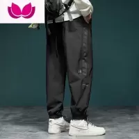 七斓秋季休闲裤男宽松加肥加大码300斤8肥佬束脚潮牌运动裤潮胖子裤子