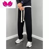 七斓新款裤子男男士宽松直筒休闲裤潮牌垂坠感百搭窄版运动阔腿裤
