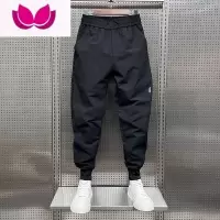 七斓新款纯色哈伦裤子男潮牌夏季薄款宽松束脚裤青年休闲裤男款