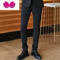 七斓四季男装长裤男裤商务西装休闲裤男士西裤直筒宽松黑色裤子
