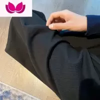 七斓直筒裤男宽松款裤子潮牌百搭男士休闲裤潮流阔腿裤黑色运动裤