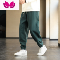 七斓卫裤男新款运动裤男水洗棉质宽松胖子潮加肥加大码男装裤子