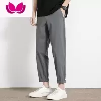 七斓春季休闲裤子男款直筒宽松小锥裤潮流百搭九分裤休闲长裤男士