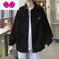 七斓秋季日系灯芯绒夹克外套男潮流复古加绒外穿衬衫款情侣百搭工装衣