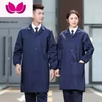 七斓长款蓝大褂工作服男装劳保服搬运加厚耐磨脏白色夏季定制绣字