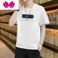 七斓短袖t恤男士夏季潮牌休闲冰丝速干薄款潮流宽松半袖男款体恤上衣