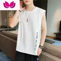 七斓背心男士无袖t恤夏季薄款健身运动外穿冰丝速干潮流ins上衣服