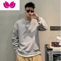七斓卫衣男春新款情侣潮流长袖纯色打底衫港风宽松休闲百搭上衣