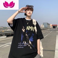 七斓美式复古高街t恤男夏季oversize潮牌短袖男装设计感小众潮流上衣