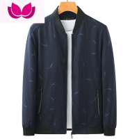 七斓爸爸外套春装薄款中年男士夹克衫宽松休闲上衣中老年人男装