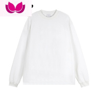 七斓国潮美式简约纯色短袖T恤男女情侣装新款打底衫长袖上衣潮ins