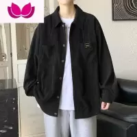 七斓秋季日系灯芯绒夹克外套男潮流复古加绒外穿衬衫款情侣百搭工装衣