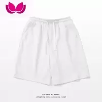 七斓夏季新款个性抽绳短裤男ins潮牌百搭裤子美式宽松街头纯色五分裤