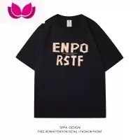 七斓SPFA 美式正肩短袖t恤男女夏季字母印花潮牌情侣百搭复古上衣