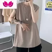 七斓运动背心男夏季薄款无袖t恤潮牌宽松篮球上衣ins港风简约百搭坎肩