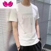 七斓冰丝t恤男士短袖2023夏季新款上衣潮流宽松半袖薄体恤打底衫ins潮