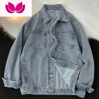 七斓美式高街ins潮牌复古牛仔外套男工装夹克韩版潮流宽松上衣