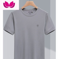 七斓冰爽舒适柔软男士简约纯色圆领短袖上衣 夏季凉感休闲透气T恤潮