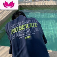 七斓短袖t恤男款夏季潮牌ins字母印花上衣宽松潮流圆领半袖体恤