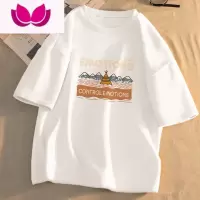七斓半袖美式复古短袖t恤男宽松夏季新款上衣潮牌圆领打底衫半袖