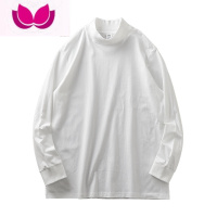 七斓美式270G半高领打底衫男内搭长袖t恤保暖秋衣纯色卫衣男