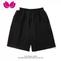 七斓美式休闲运动五分短裤男女夏季ins潮牌高街vibe宽松纯色百搭裤子