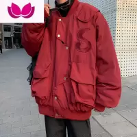七斓潮牌男美式复古高街痞帅ins日系嘻哈学生情侣宽松外套