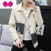 七斓外套男2023新款冬季加绒加厚潮牌痞帅炸街夹克翻领休闲衣服