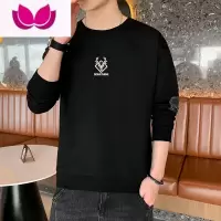 七斓长袖T恤2023新款潮流百搭ins男士套头中山卫衣秋装上衣小衫
