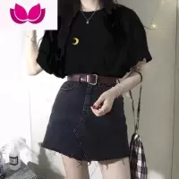 七斓2023年新款情侣女装别致小众设计感潮ins上衣服正肩短袖t恤