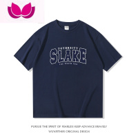 七斓2023夏季新款宽松短袖T恤男美式字母印花潮牌ins半袖大码衣服