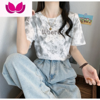 七斓刺绣短袖t恤女2023夏季新款甜酷小众设计感大码宽松百搭上衣ins潮