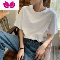 七斓短袖t恤情侣女装早2023年新款学生宽松白色黑色辣妹上衣服