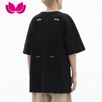 七斓美式高街vibe字母印花短袖t恤男潮牌小众设计感贴布十字星体恤衫