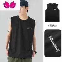 七斓WOODSOON无袖背心男士夏季薄款潮流ins字母印花宽松青年打底上衣