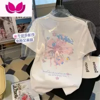 七斓网红设计感短袖t恤女夏宽松韩版ins潮街头风hiphop潮牌半袖上衣服