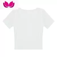 七斓白色短袖t恤女夏辣妹露脐短款正肩打底衫内搭体恤甜辣上衣服