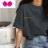 七斓夏季新款小众设计感薄款上衣服别致甜酷宽松白色ins短袖T恤女装潮