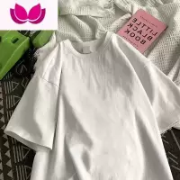 七斓美式复古白色短袖t恤女夏季宽松设计感小众潮牌港味chic上衣